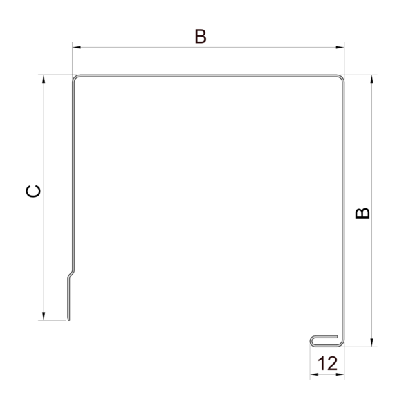 Inbouwkast voor screens - bovenkant